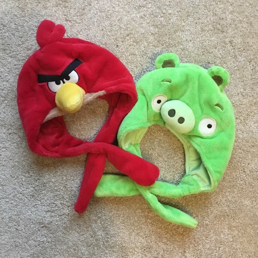 2 Angry Bird Kid’s Winter Hats Plush